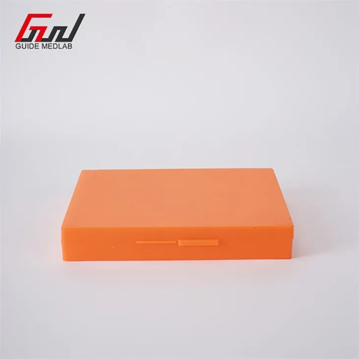 2 plastic microscope slide box